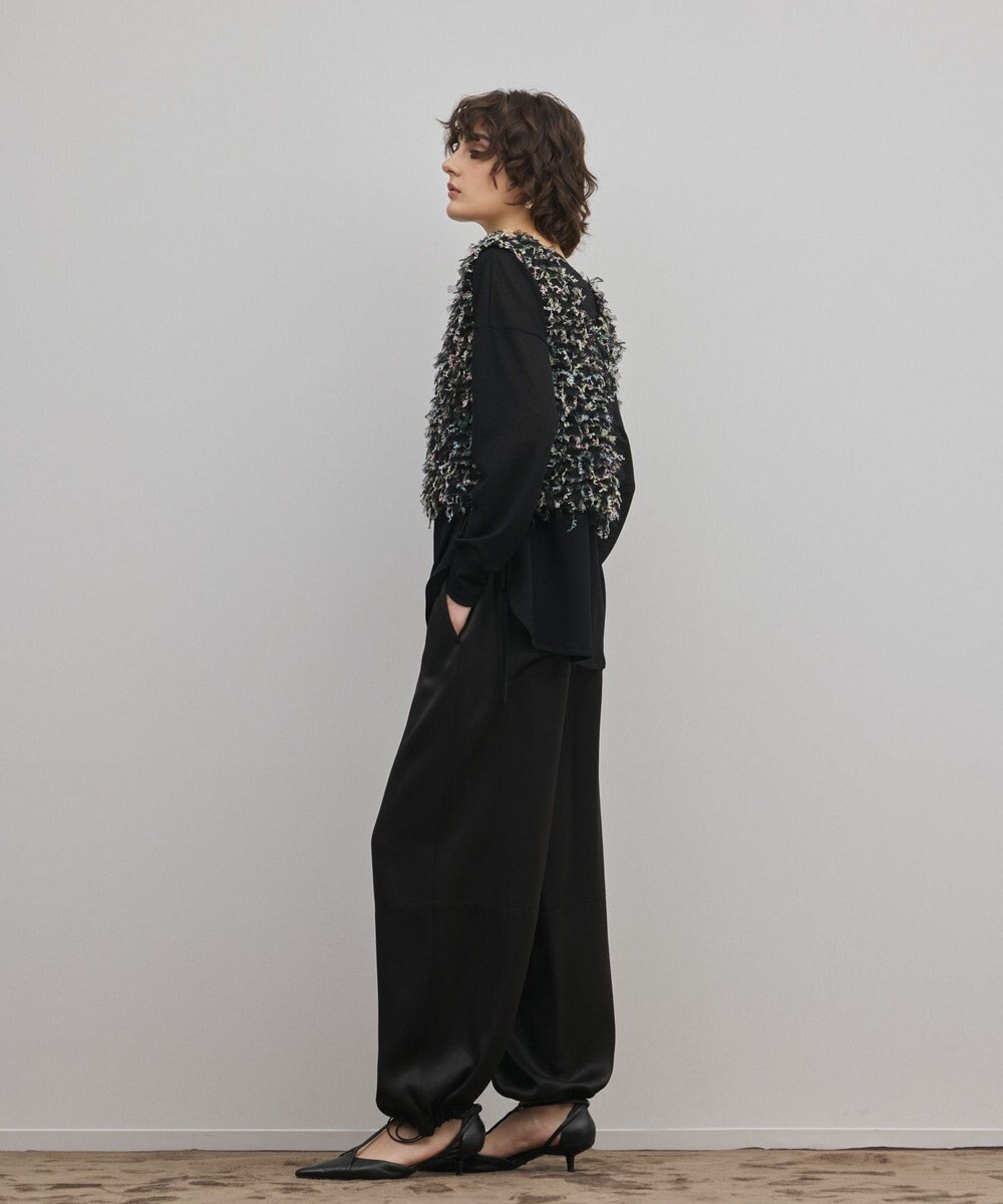 GRACE CONTINENTAL フリンジチュールベスト 