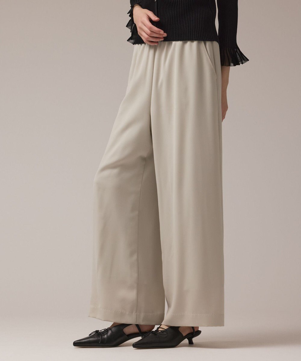 GRACE CONTINENTAL サテンワイドパンツ 