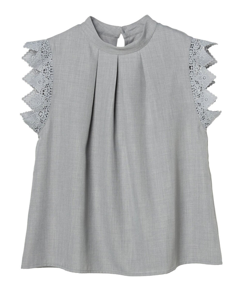 Green Parks ・ＥＬＥＮＣＡＲＥ　ＤＵＥ　リネンライクレースブラウス 