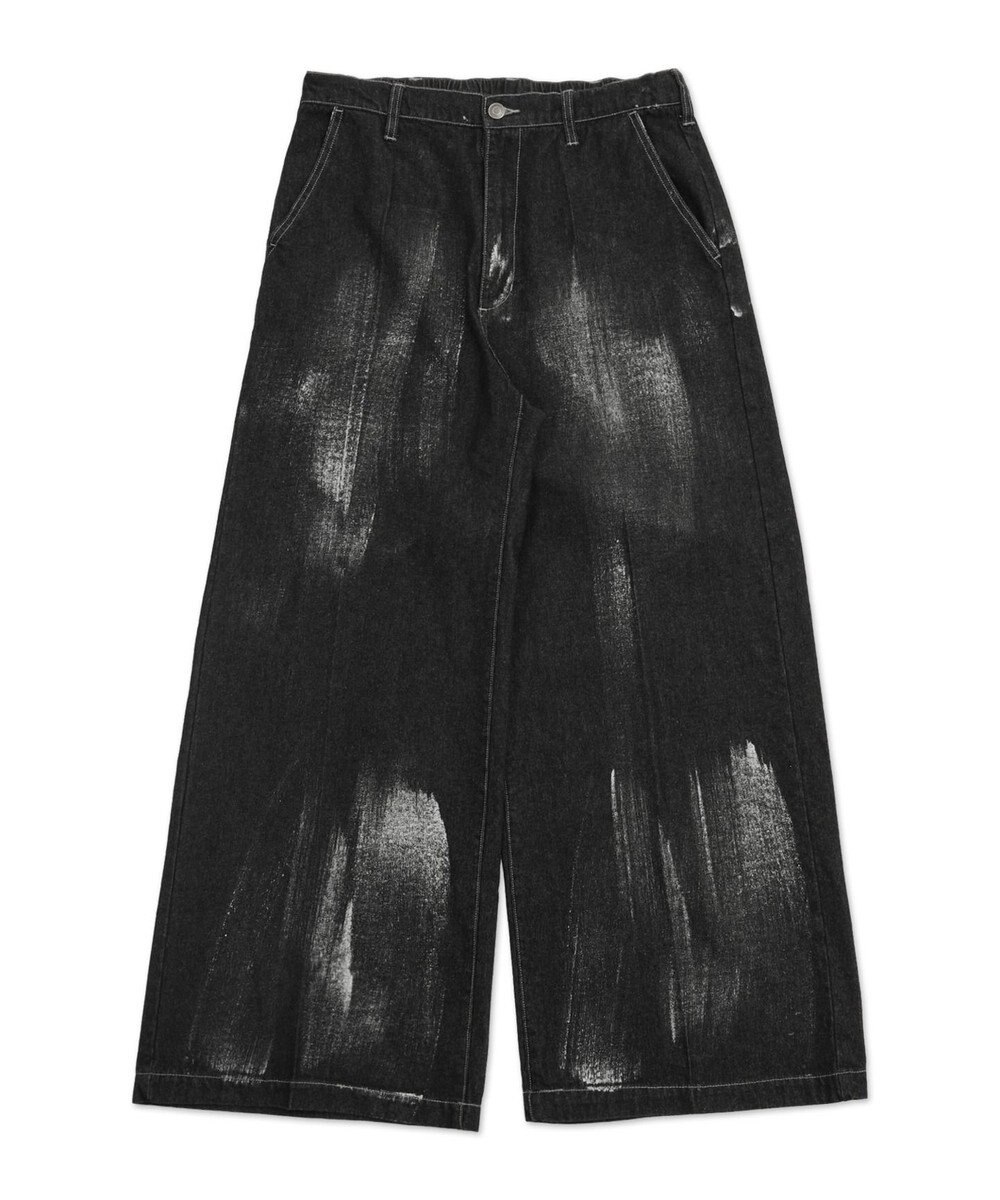 WEGO メタリックプリントデニムパンツ 