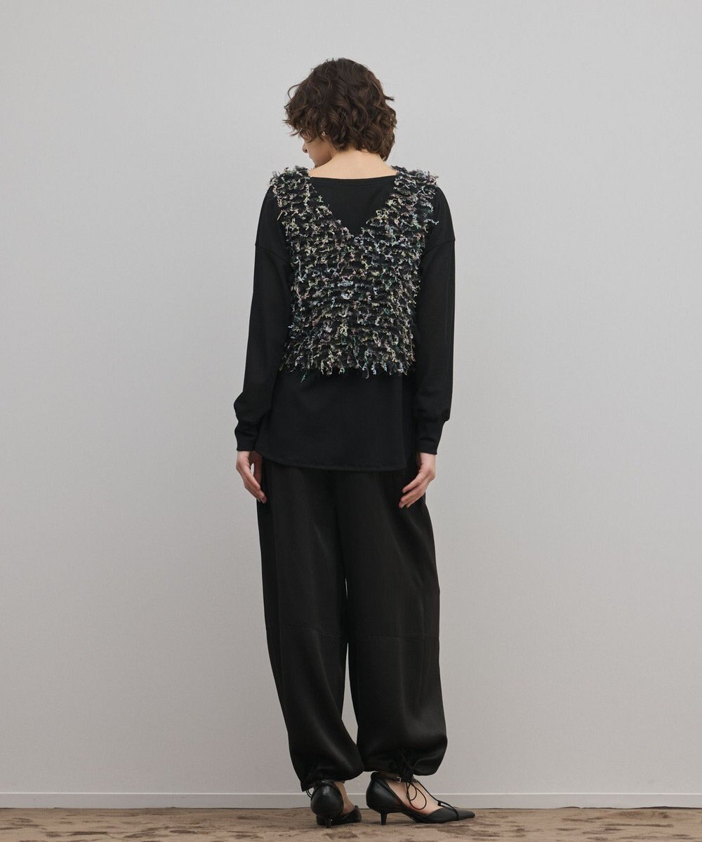 GRACE CONTINENTAL フリンジチュールベスト 