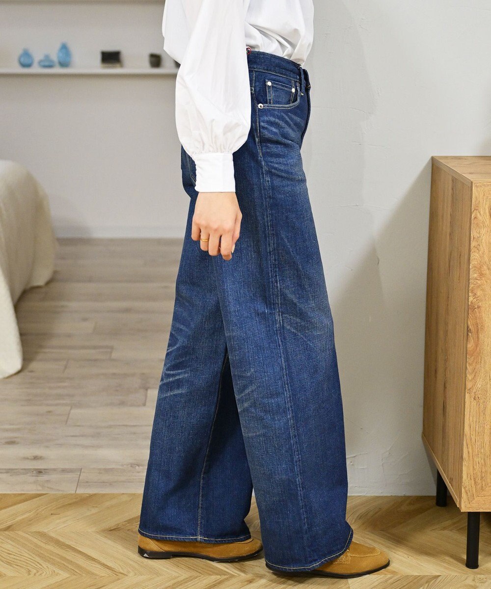 caqu modern baggy ワイドシルエットデニムパンツ USED WASH 