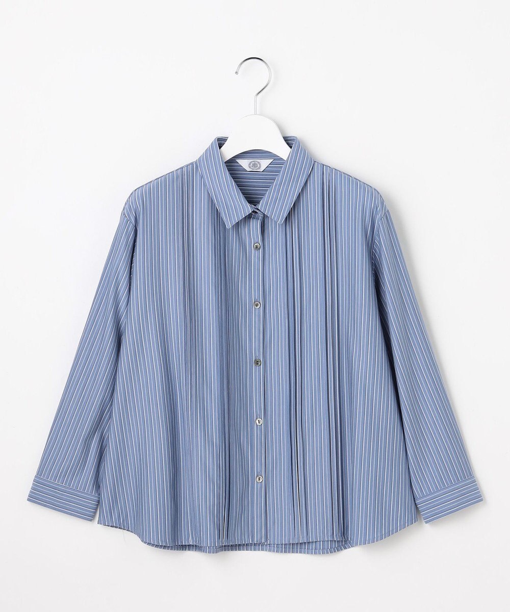 J.PRESS LADIES ストライプジャージー シャツライク カットソー 