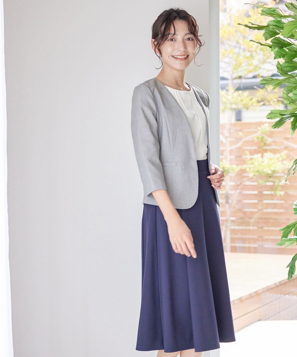 Tiaclasse 【吸水速乾・接触冷感・UVケア・防シワ・洗える】カチオンカラーレスジャケット 