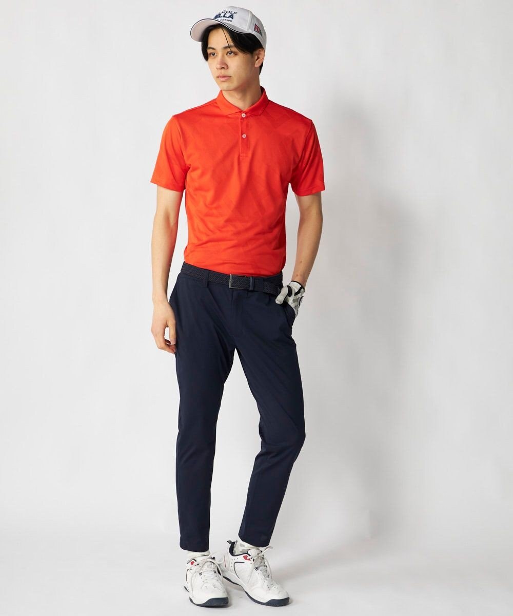 FILA GOLF／marie claire 【FILA GOLF】メッシュ加工ビックロゴ半袖ポロシャツ 