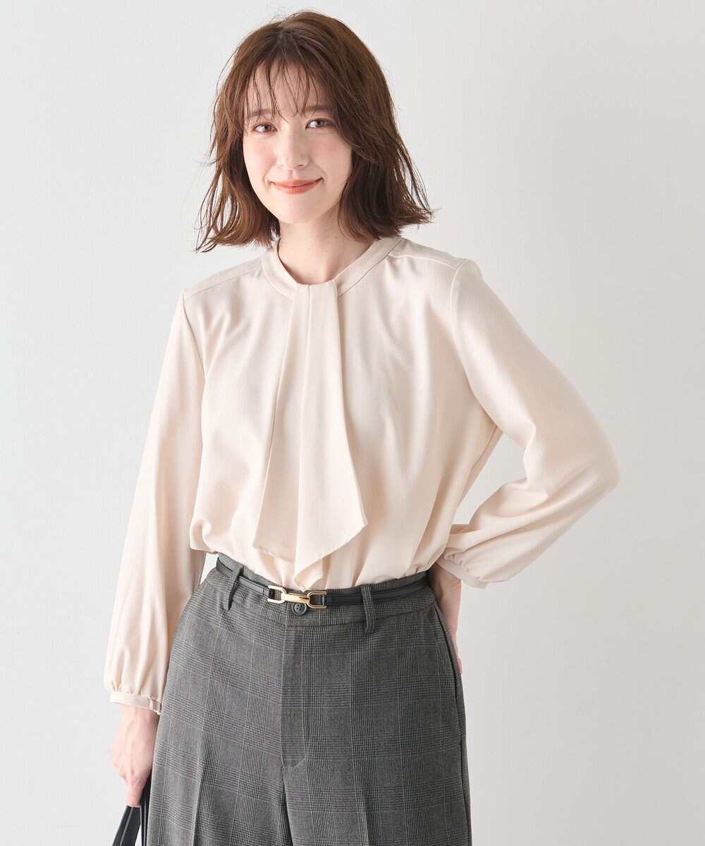 ANY 【洗濯機可】ボータイブラウス 