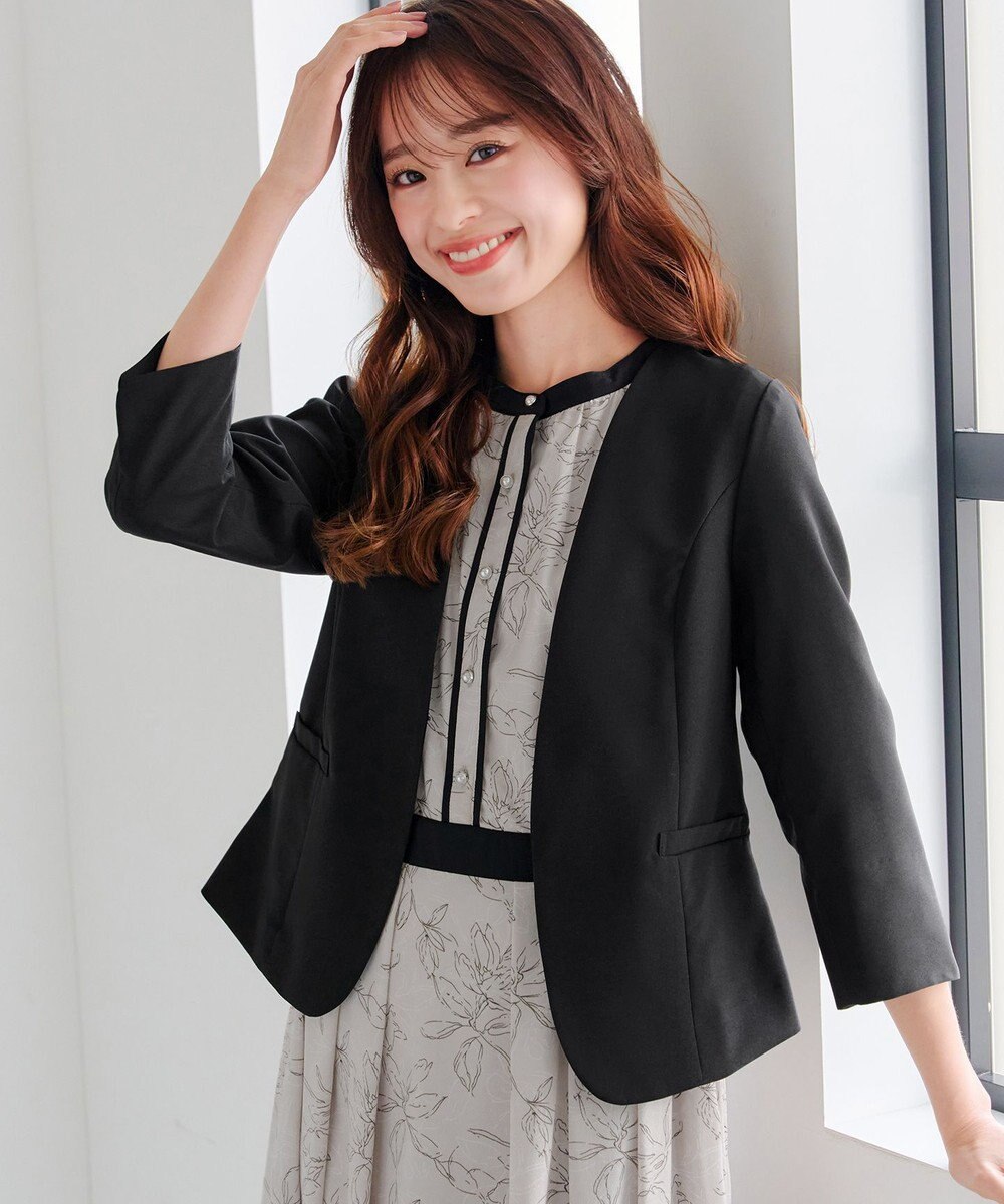 Tiaclasse 【吸水速乾・接触冷感・UVケア・防シワ・洗える】カチオンカラーレスジャケット 