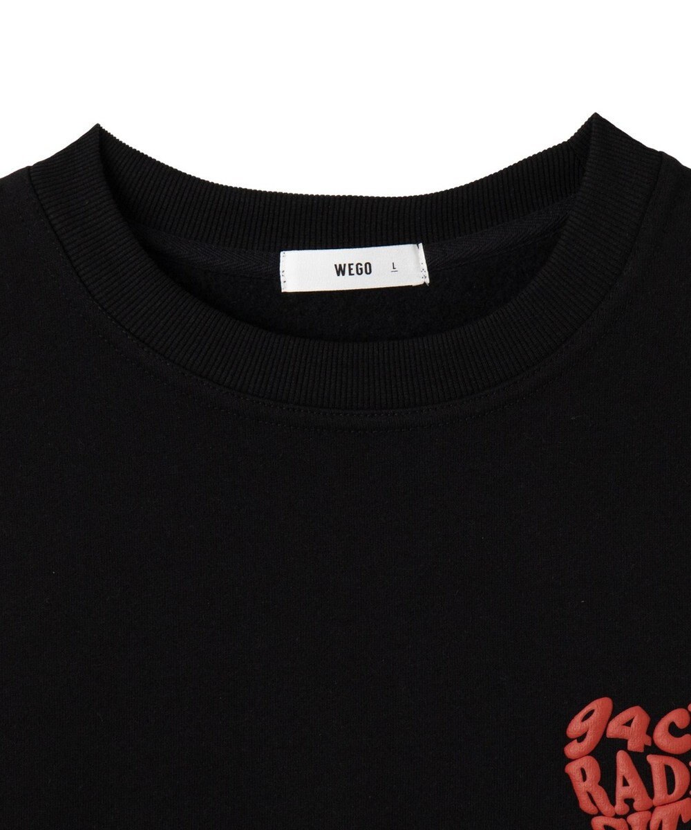 WEGO 【ユニセックス着用ITEM/裏起毛/SMLサイズ展開】リラックスフィットハートロゴプルオーバー 