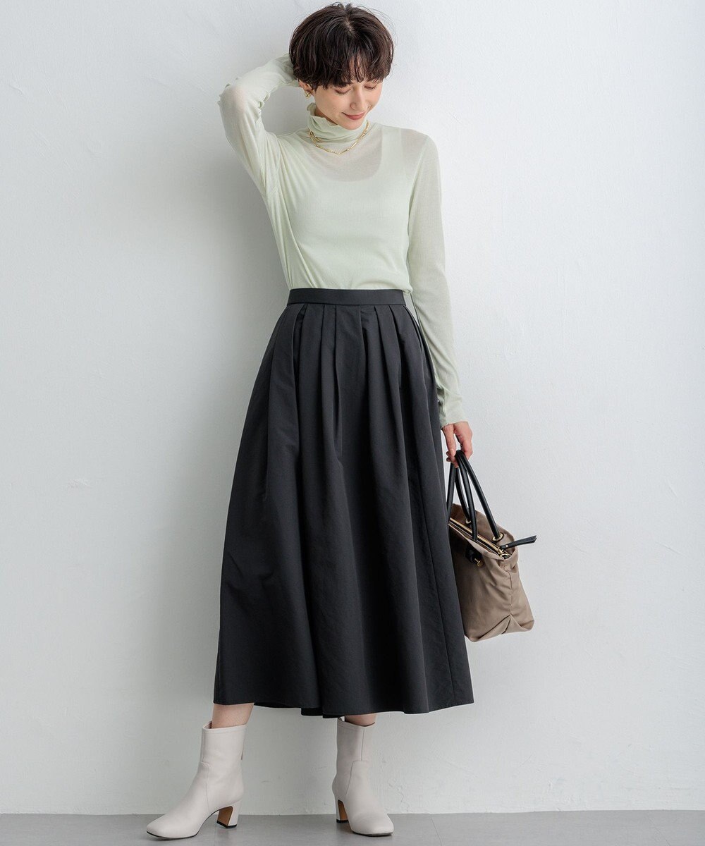 23区 【撥水加工/洗える】ハイマルチタフタ タックスカート 