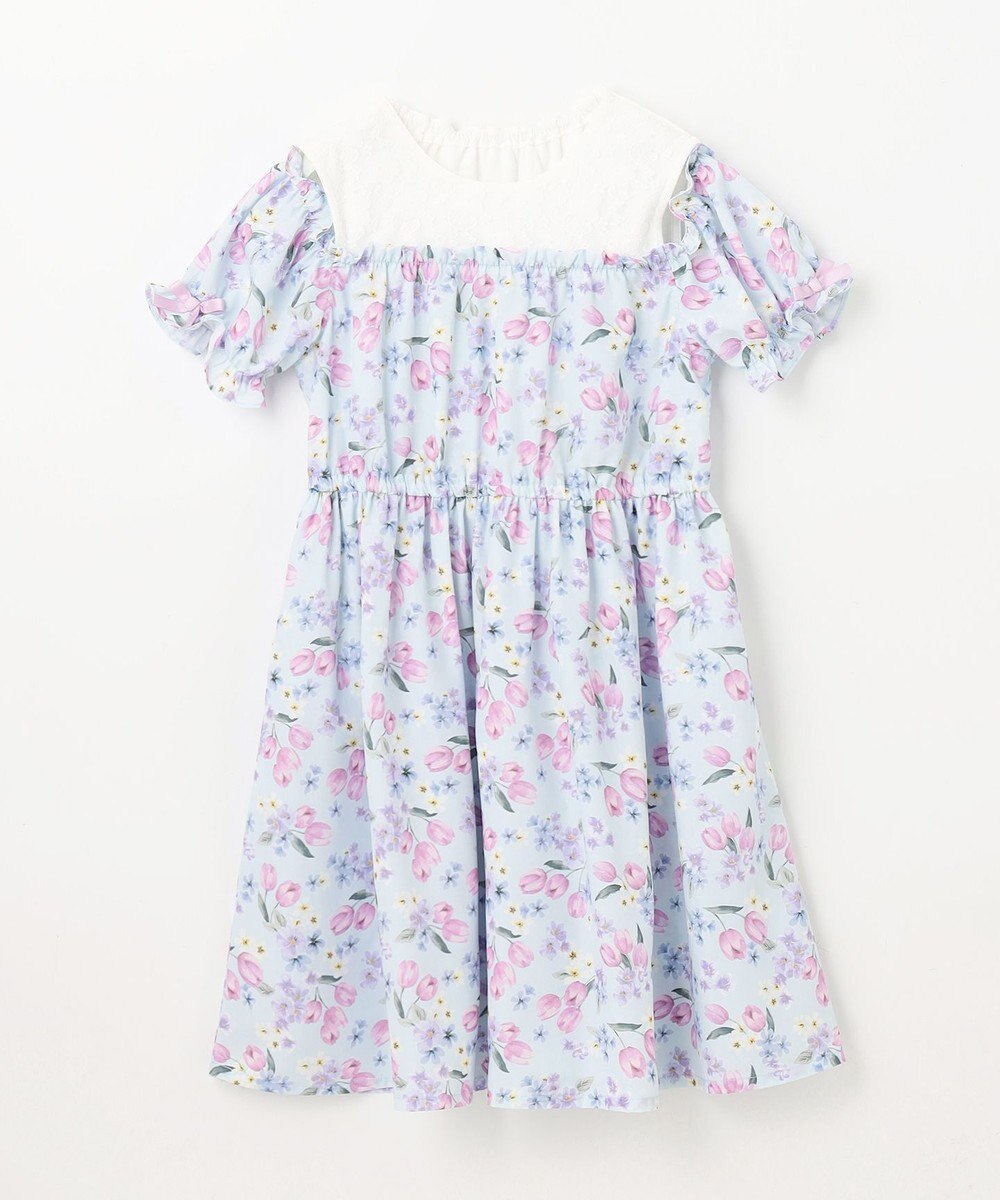 ANY KIDS オン・オフショルダー チューリップ ワンピース 