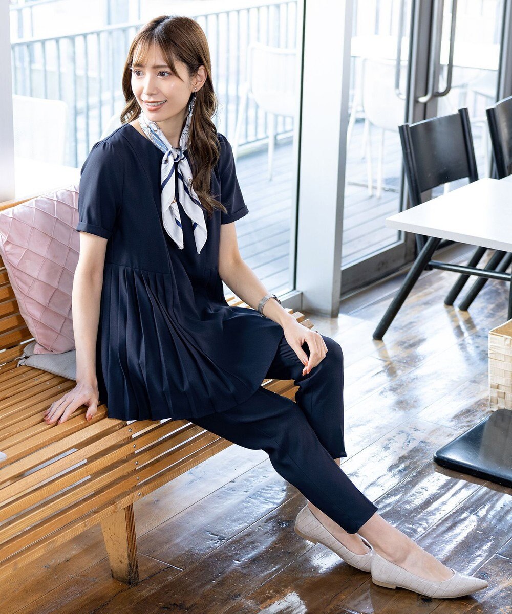 Tiaclasse 【洗える】ドロストテーパードパンツ 