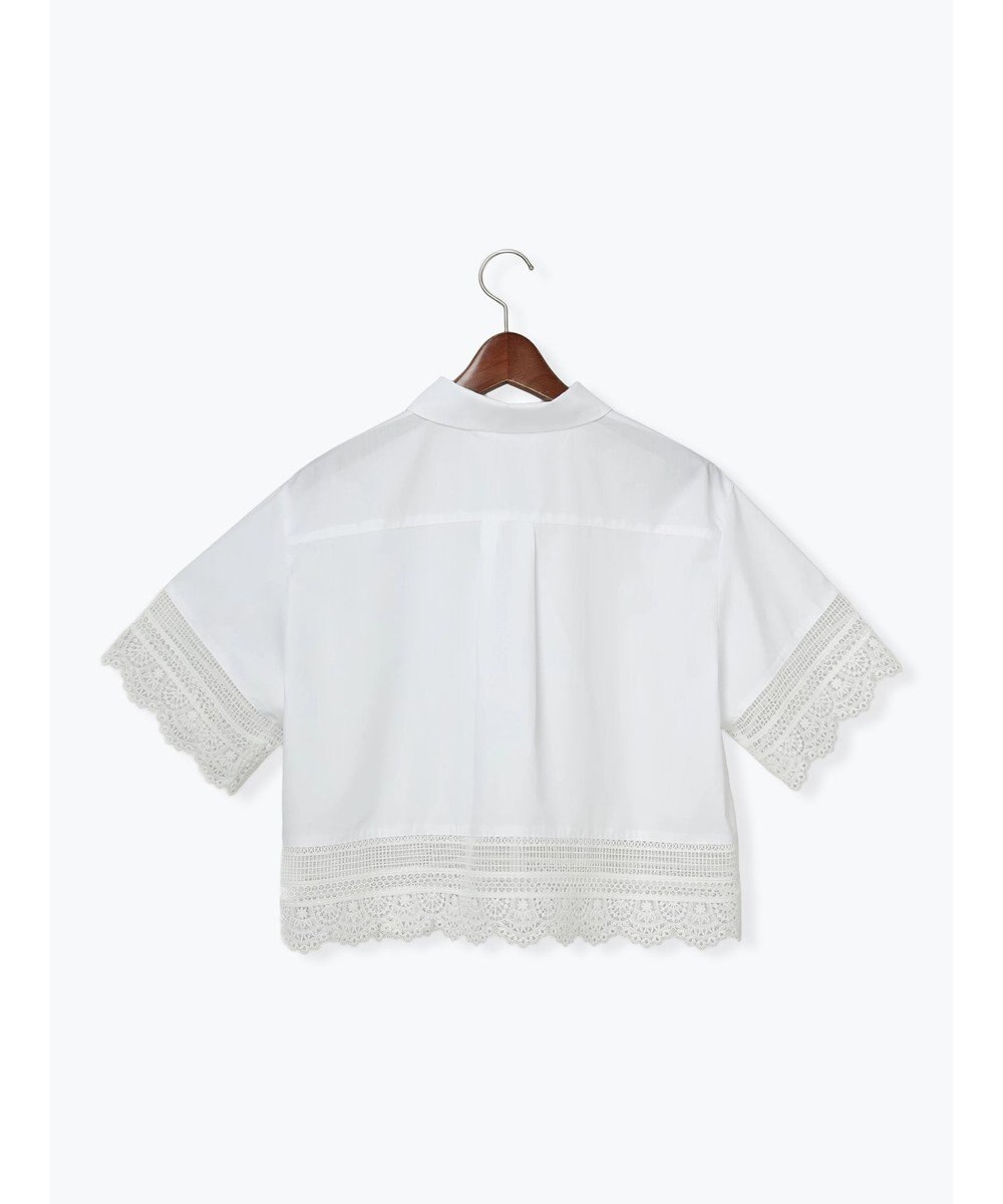 Te chichi レースヘムクロップトシャツ 