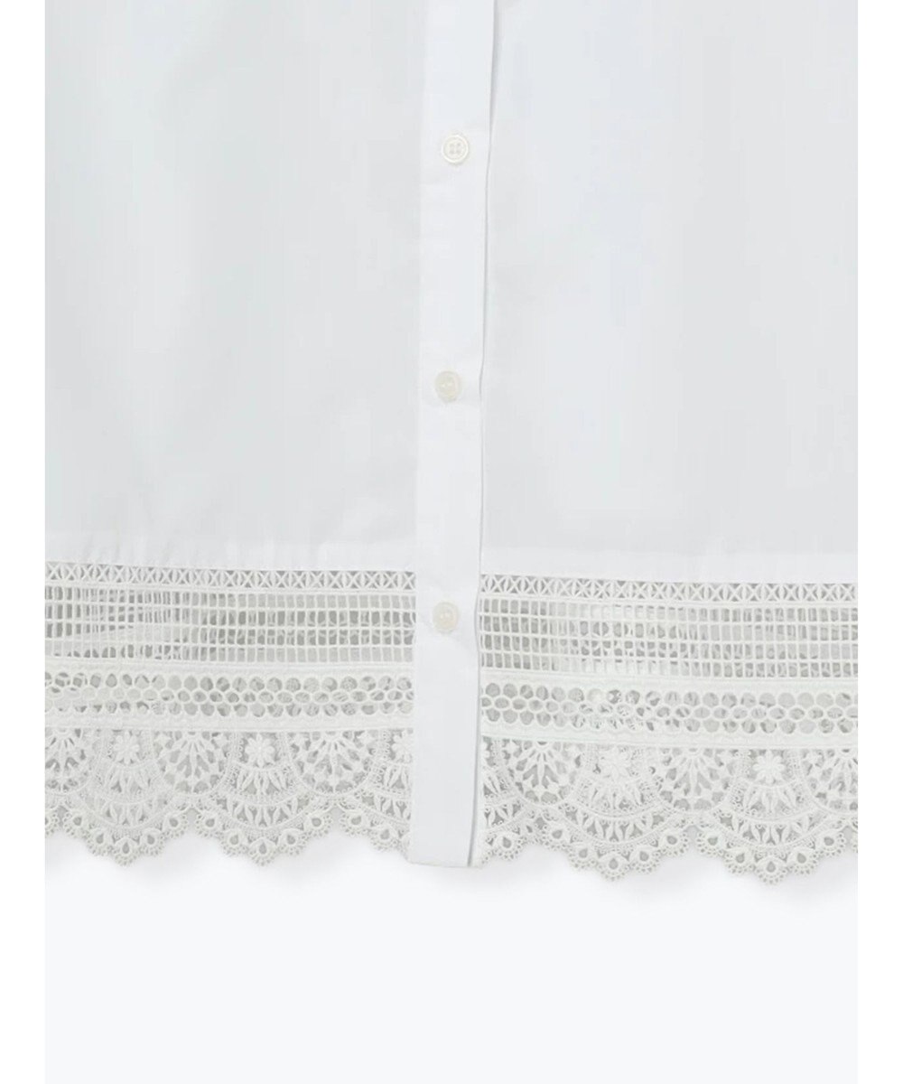 Te chichi レースヘムクロップトシャツ 