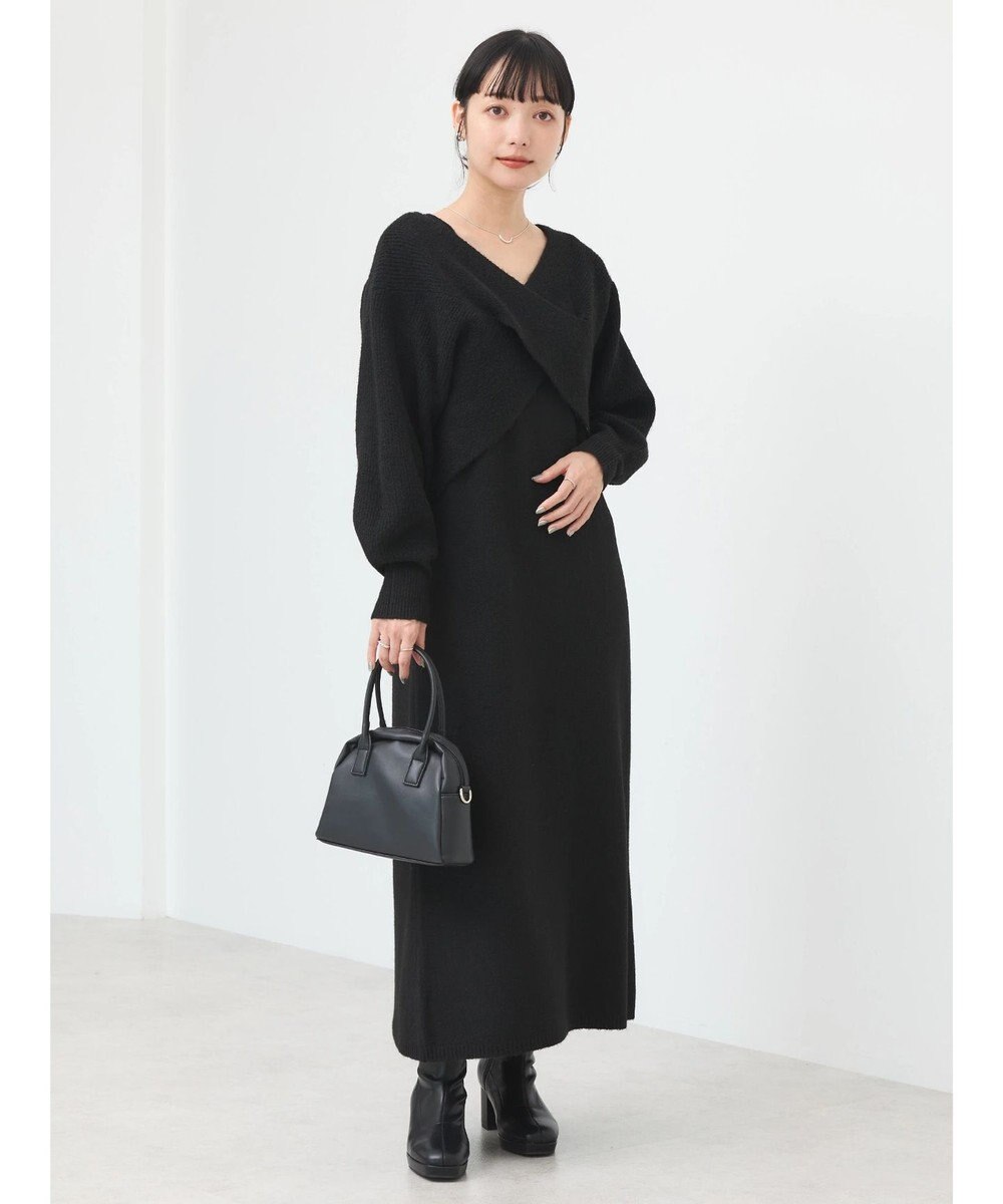 earth music&ecology Ｓｅｔ２点クロスニット＋ノースリーブニットワンピース 