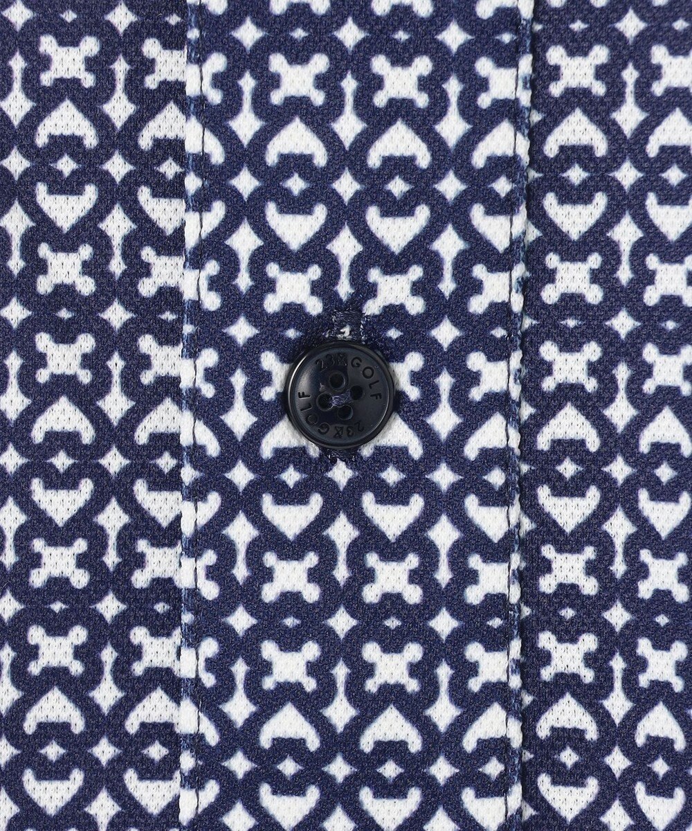 23区GOLF 【MEN】モノグラム柄  半袖ポロシャツ 