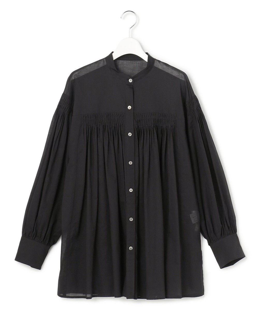 23区 L 【SLOW/一部店舗限定】コットンボイル ギャザー ブラウス 