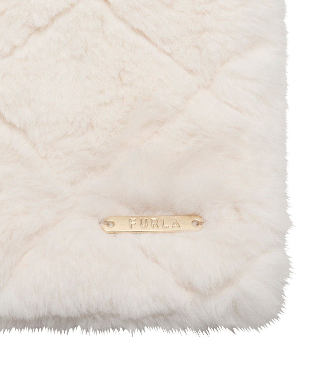 MOONBAT FURLA キルティングデザインフェイクファーマフラー 