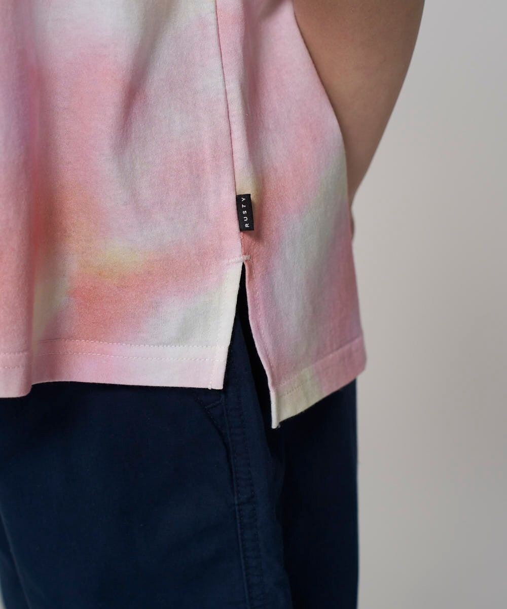 OP／FILA 【RUSTY】ニコちゃん×タイダイ柄半袖Tシャツ 