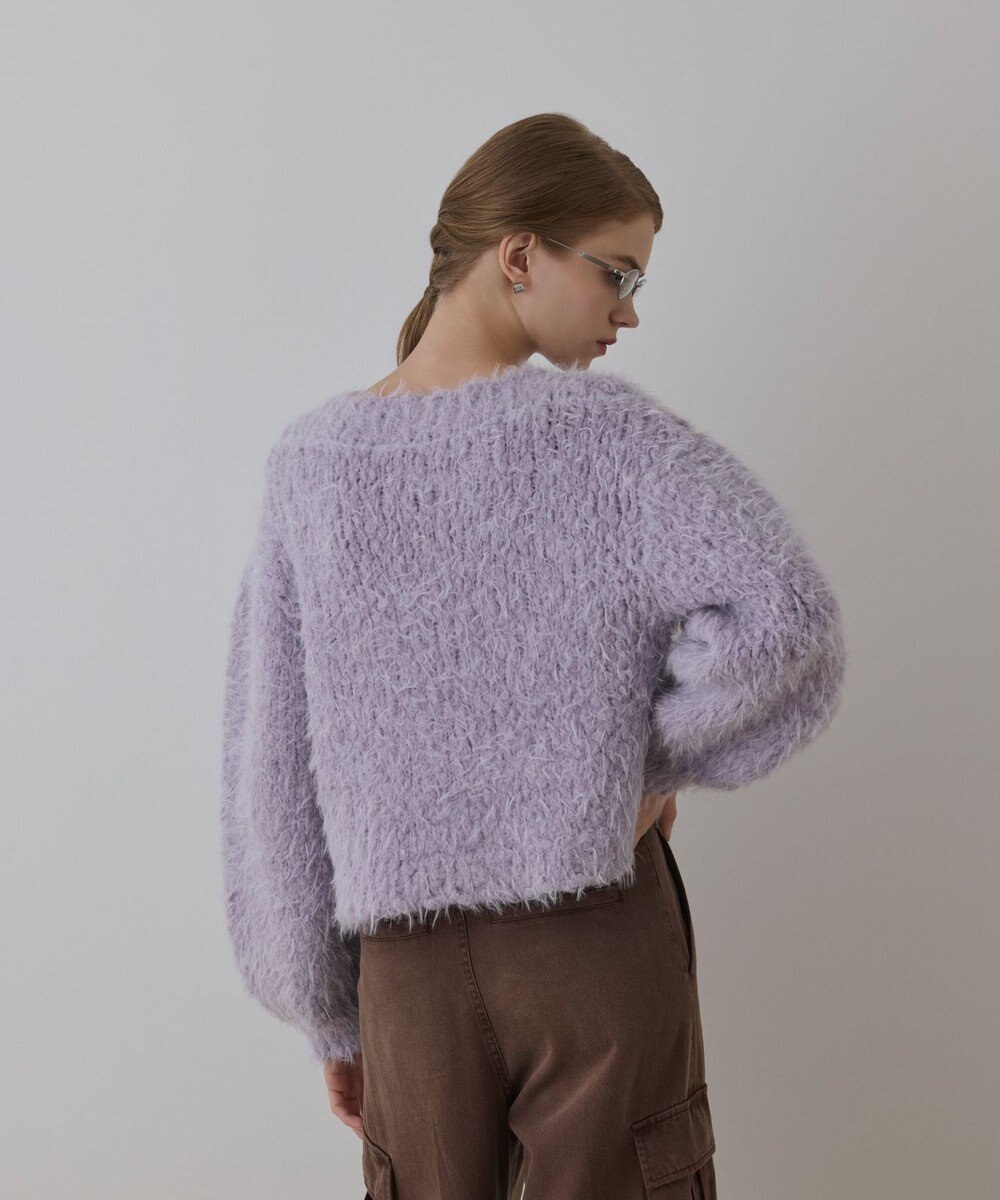 GRACE CONTINENTAL バルキーフェザーニットトップ 