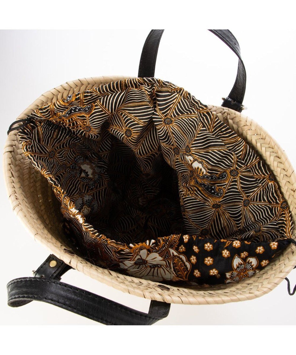 UNBILLION ペルケ perche / モロッコカゴ・牛革・バティック柄ドロストＬ 