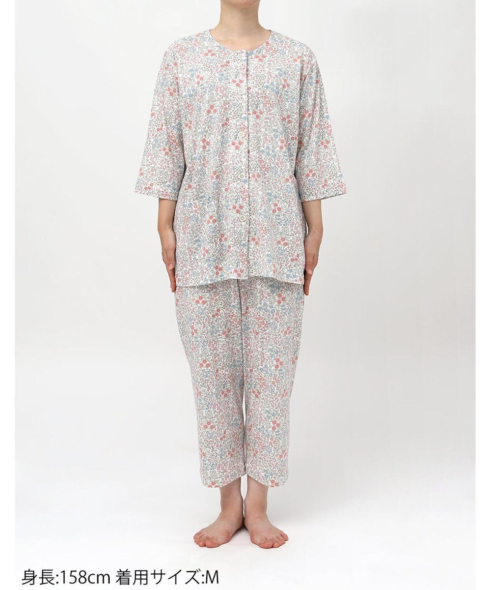 Wing パジャマ 綿100%(本体) 天竺素材 7分袖 長袖 8分丈 レディース EP8044 ウイング／ワコール 