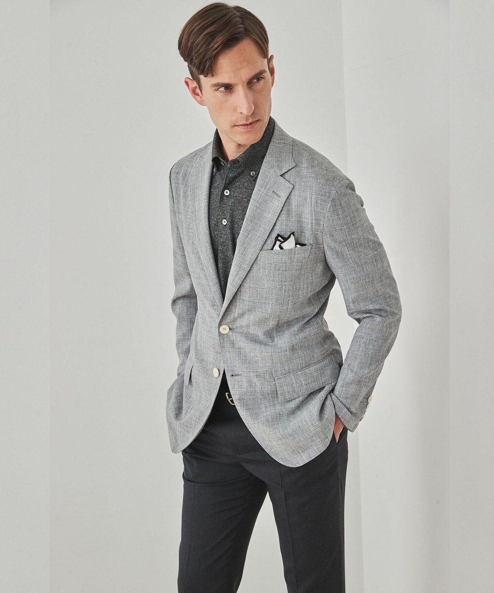 GOTAIRIKU 麻混・襟しっかり【洗える/通気性】ノルマンディーリネン ボタンダウンポロシャツ(25年モデル) 