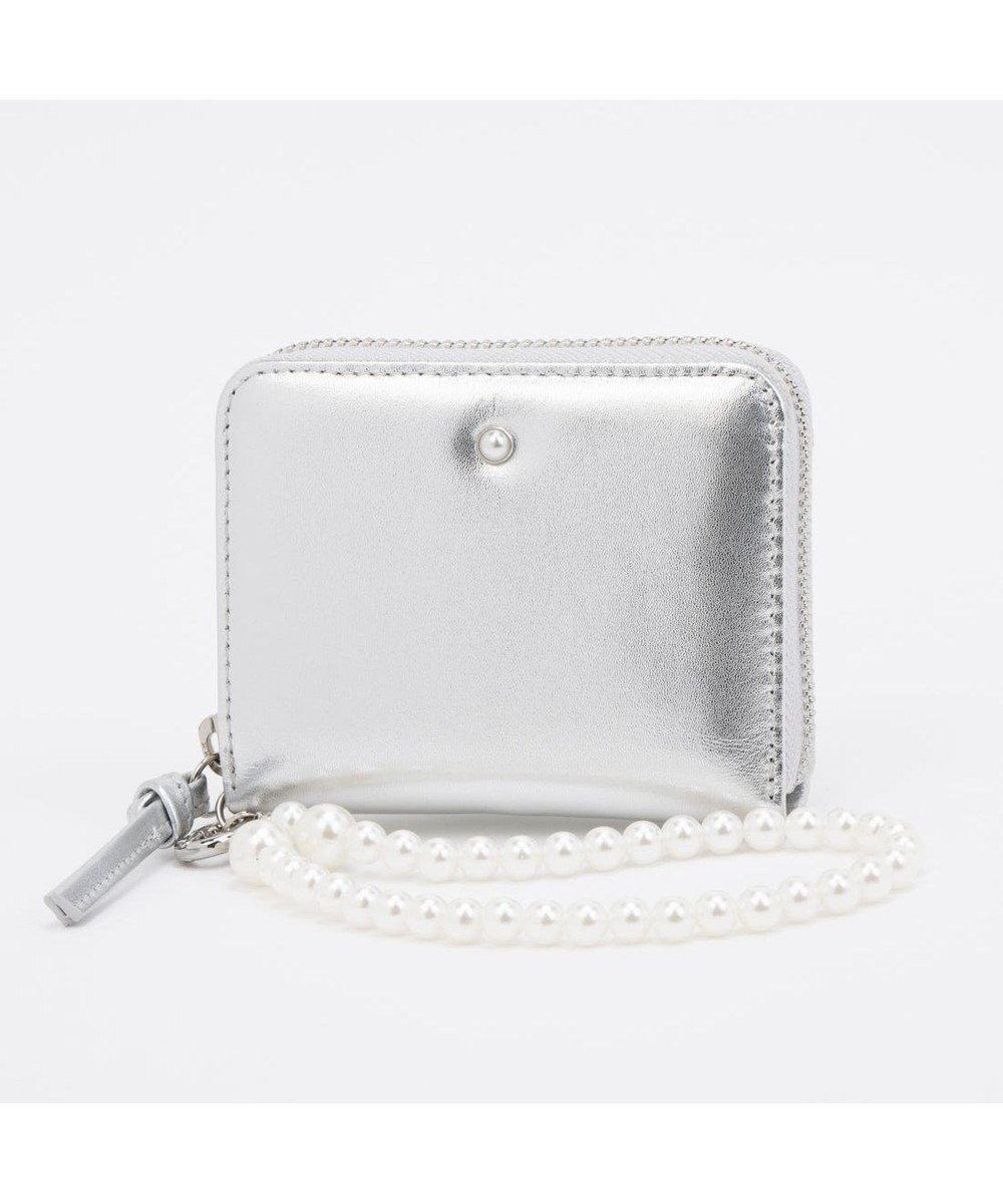 UNBILLION ペルケ perche / パール調ストラップ・ジャバラカードウォレット 