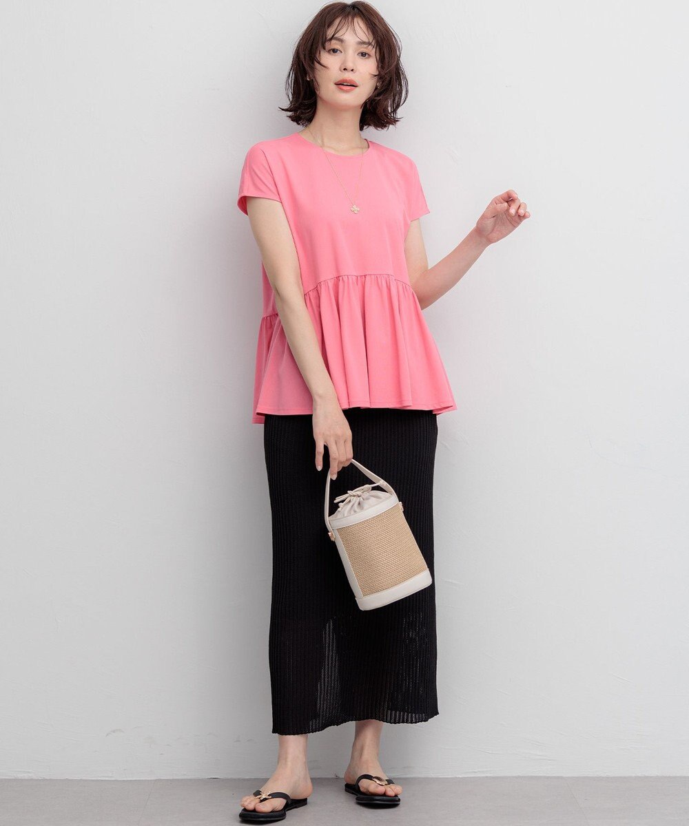 組曲 【WEB限定】トリコットジャージー ペプラムカットソー 