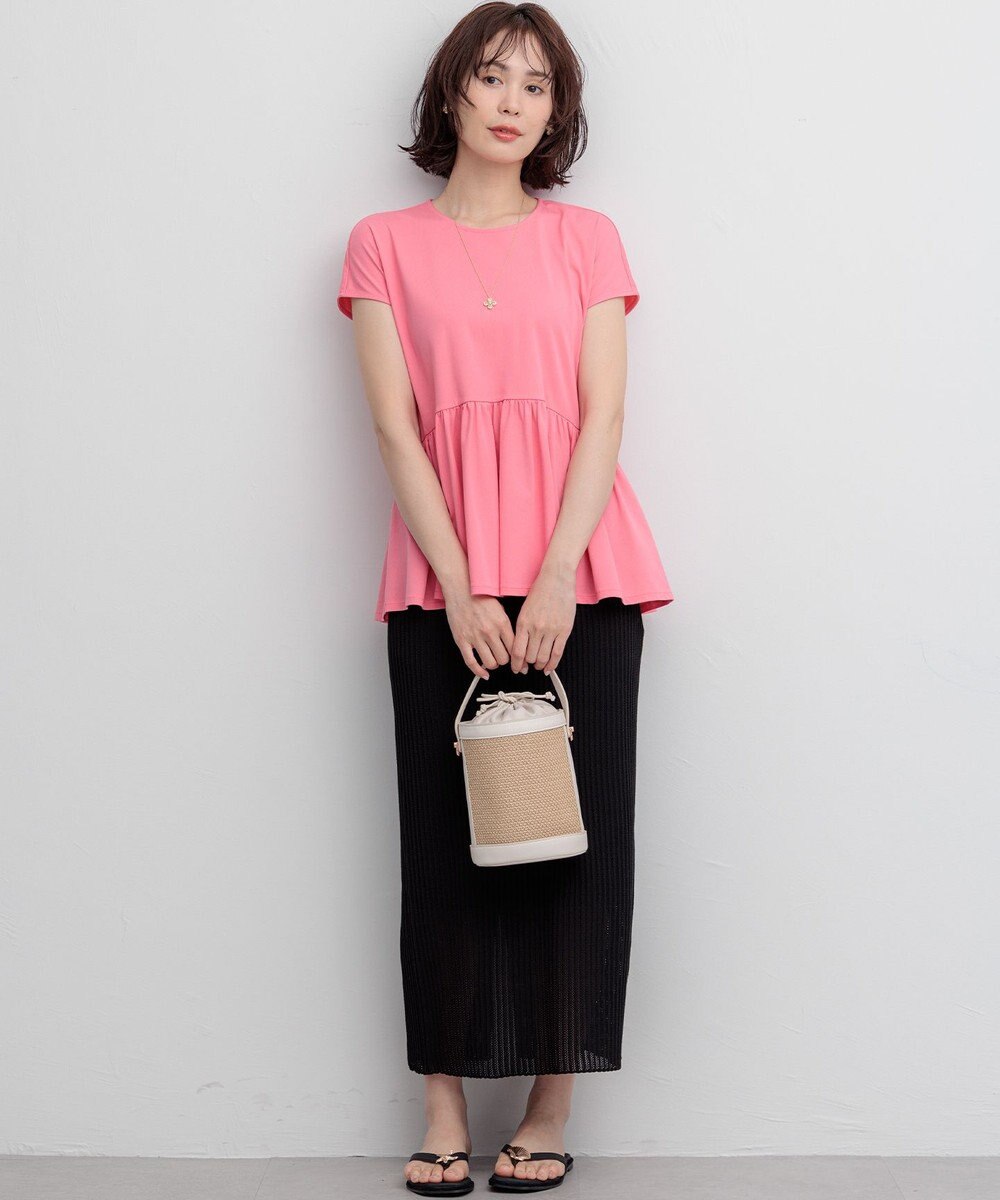 組曲 【WEB限定】トリコットジャージー ペプラムカットソー 