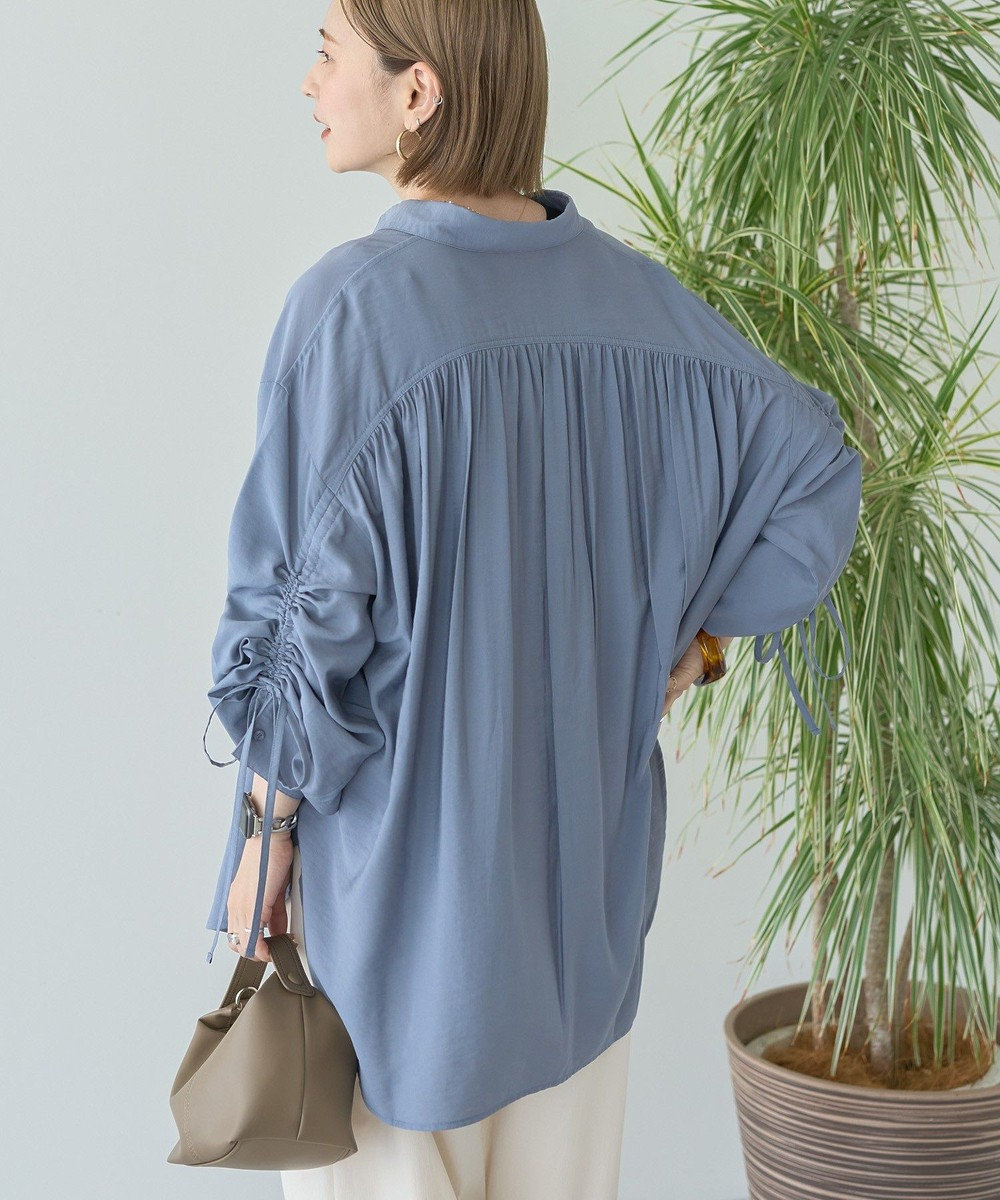 AMERICAN HOLIC シアーバックギャザーリボンシャツ 