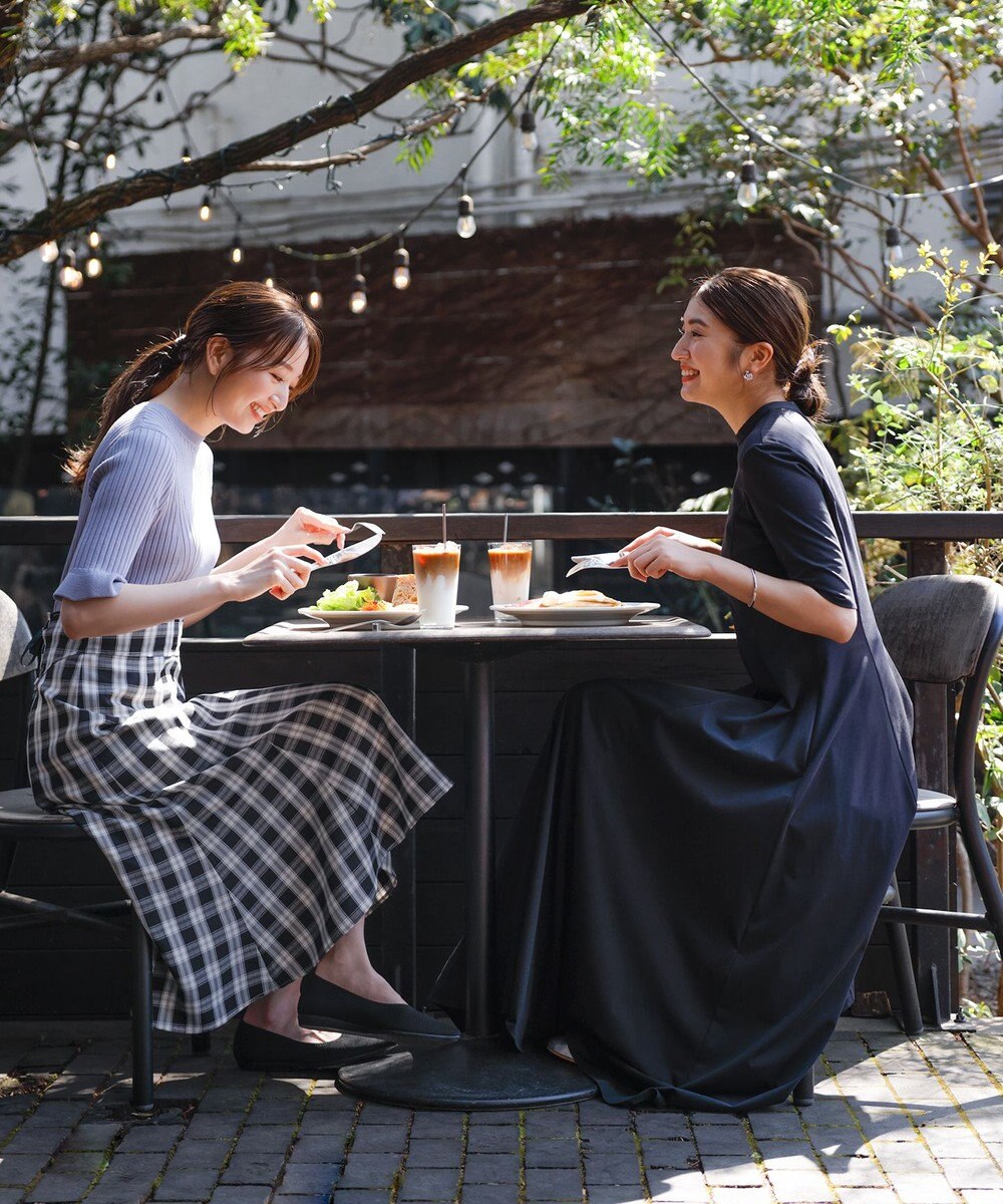 #Newans 【ANSWER for シティライフ】乾燥機対応！フィット&フレアロングワンピース 