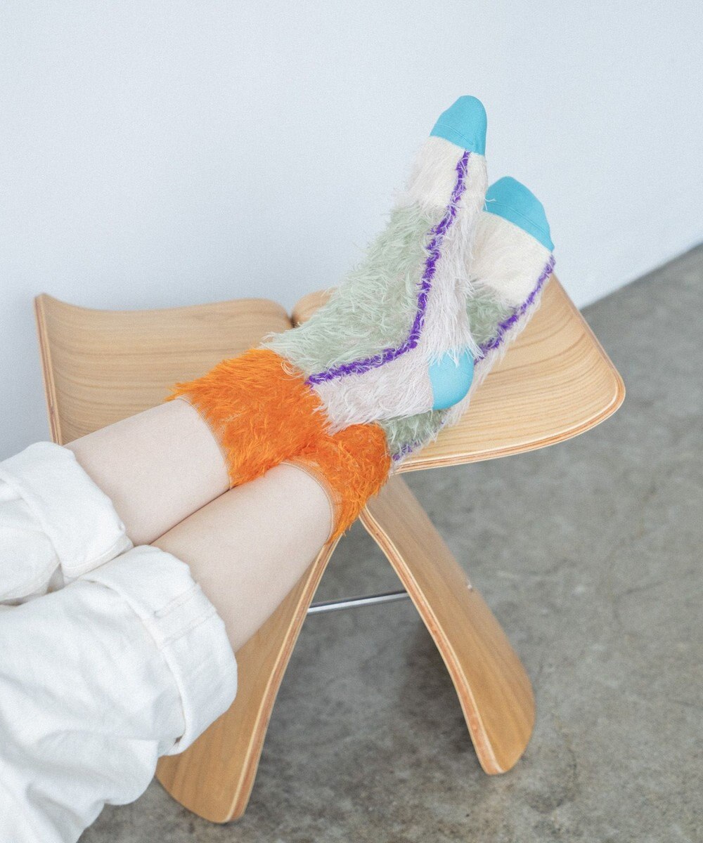 COQ HAPPY PENGUIN リバーシブルファーソックス 