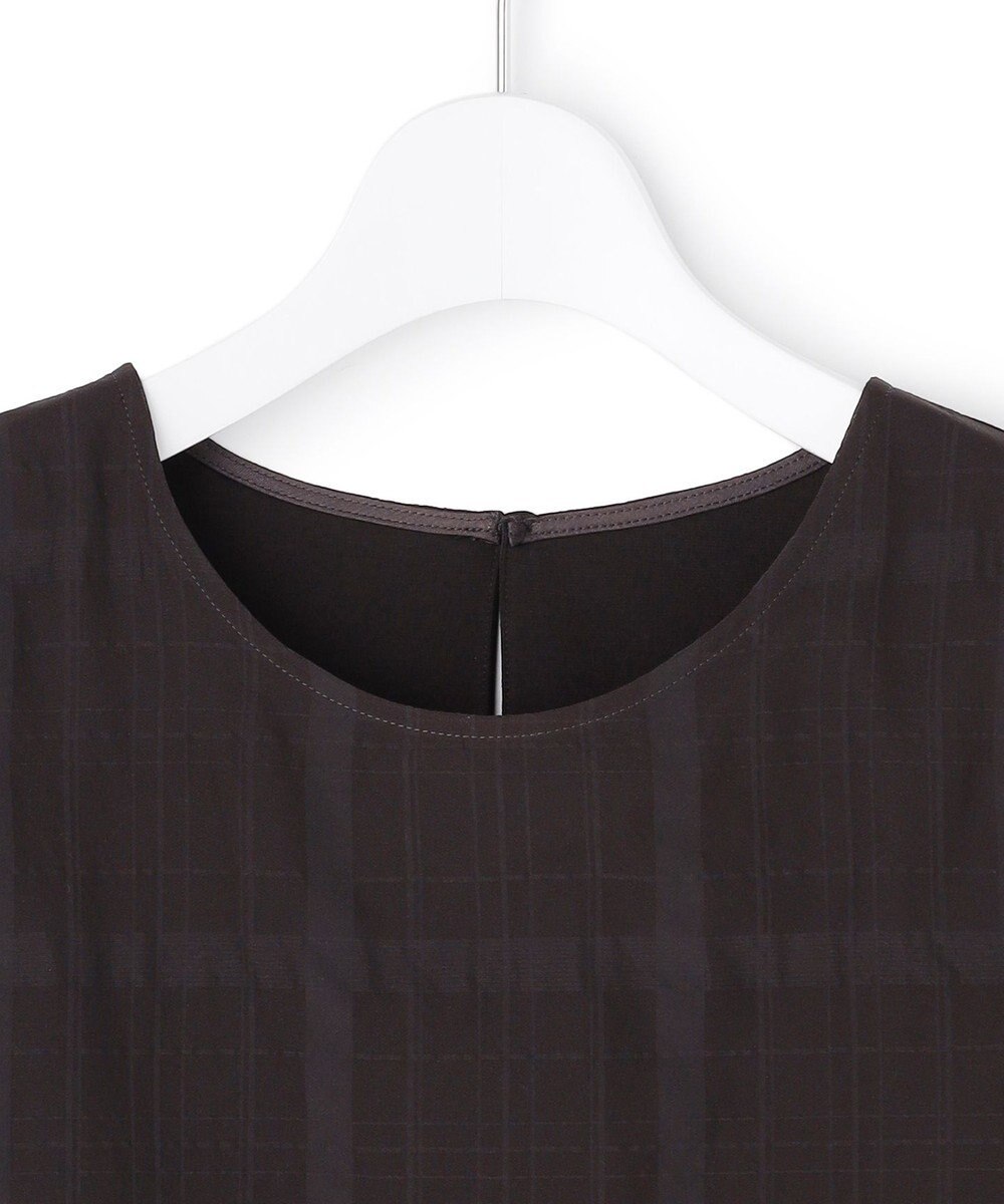 23区 【先行予約】シアーチェックレイヤード スリーブレス Tブラウス 