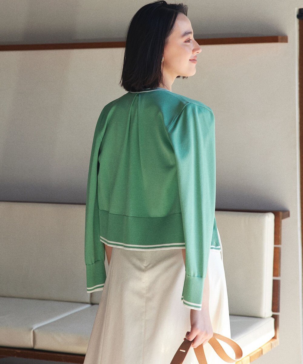 組曲 S フラワーメタル ニット カーディガン 