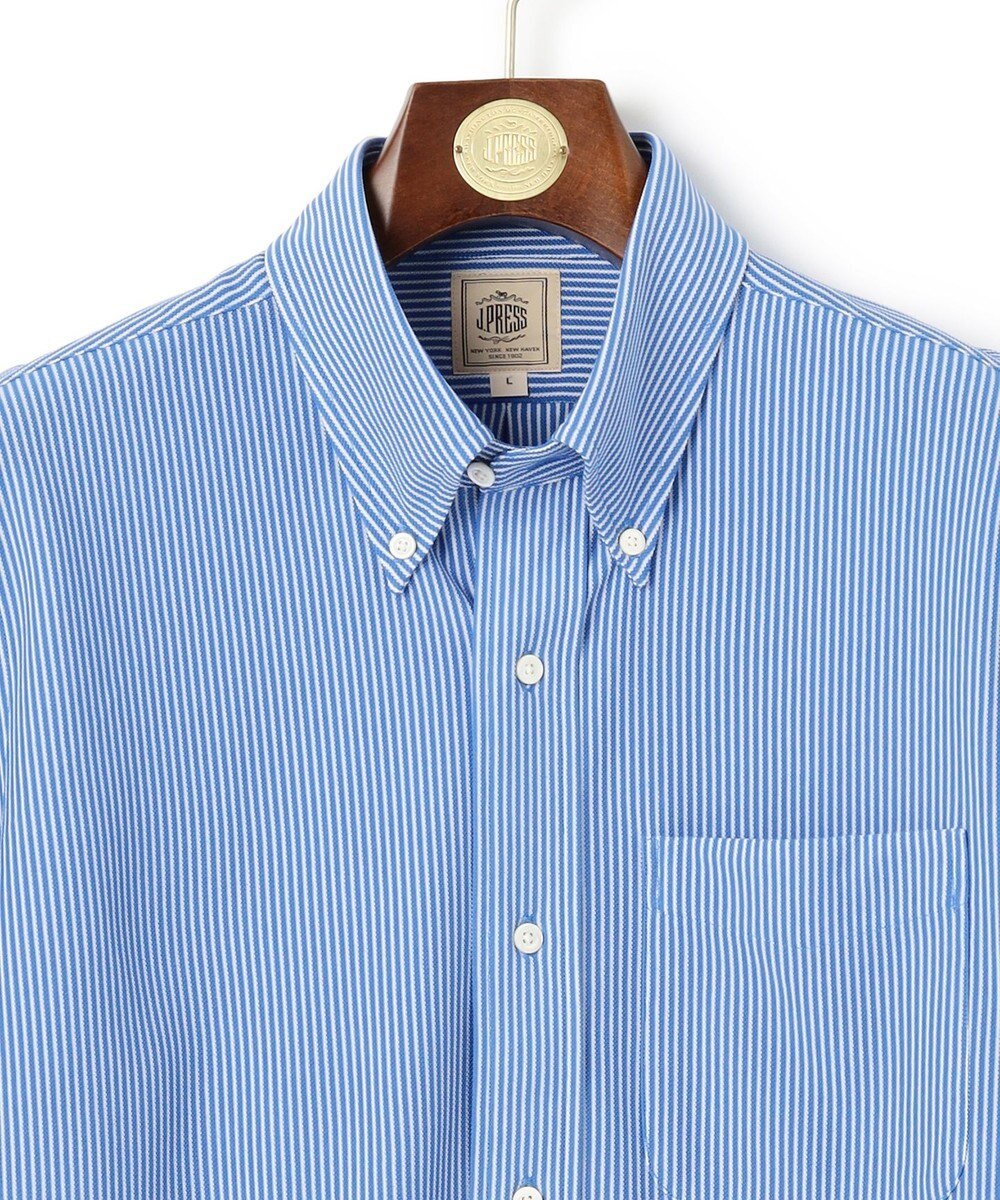J.PRESS MEN 【KING SIZE】【夏に嬉しい高機能】カノコインレイマイクロストライプパッチポケット シャツ/B.D. 