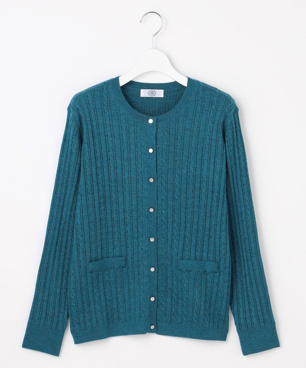 J.PRESS LADIES KNIT BASIC クルーネック カーディガン 