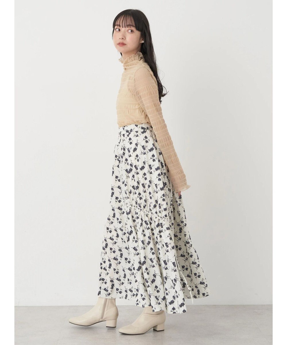 earth music&ecology ジャガードシャーリングシアートップス 