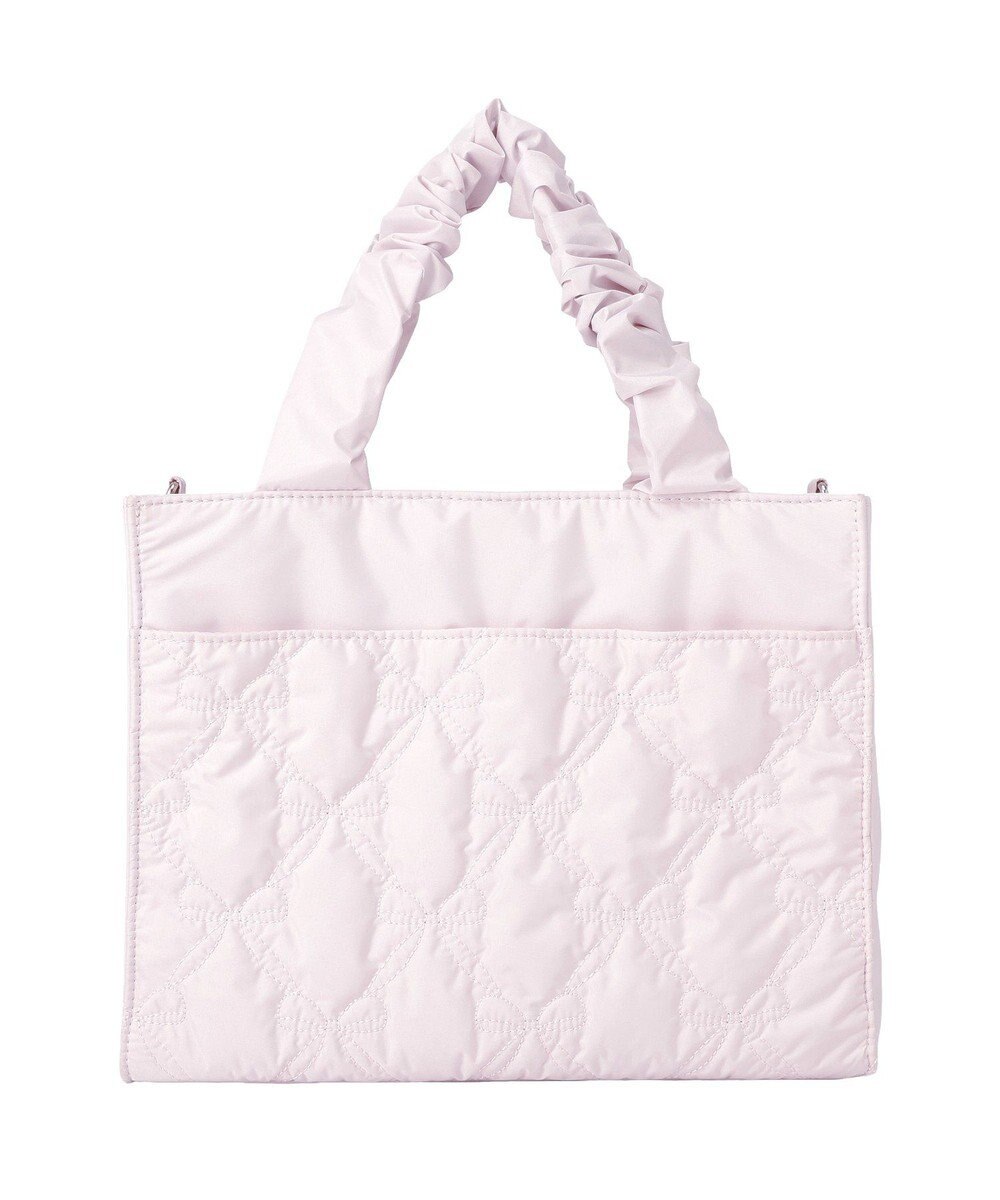 Maison de FLEUR ギャザーハンドル2Wayリボンキルティングトート 