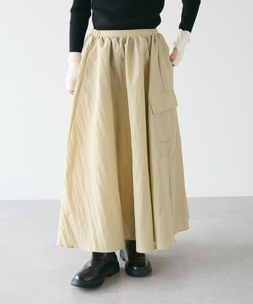 CRAFT STANDARD BOUTIQUE ナイロンワークギャザースカート 