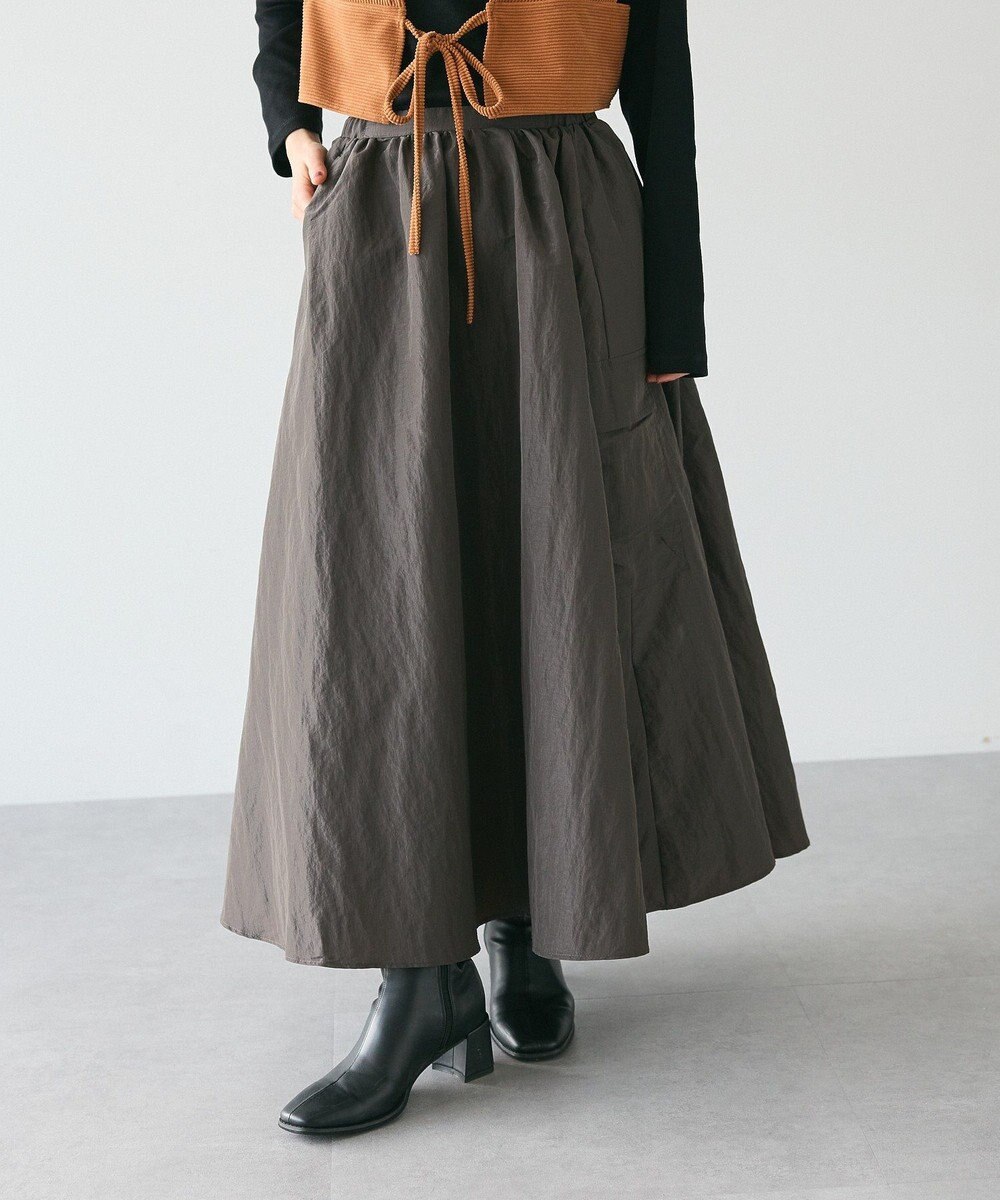 CRAFT STANDARD BOUTIQUE ナイロンワークギャザースカート 