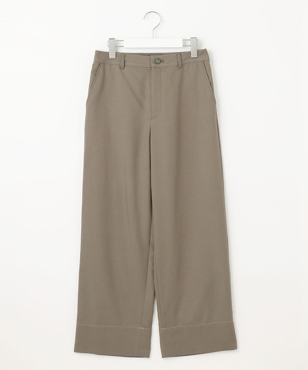 J.PRESS LADIES 【洗える】ツイルライトストレッチ セミワイド パンツ 