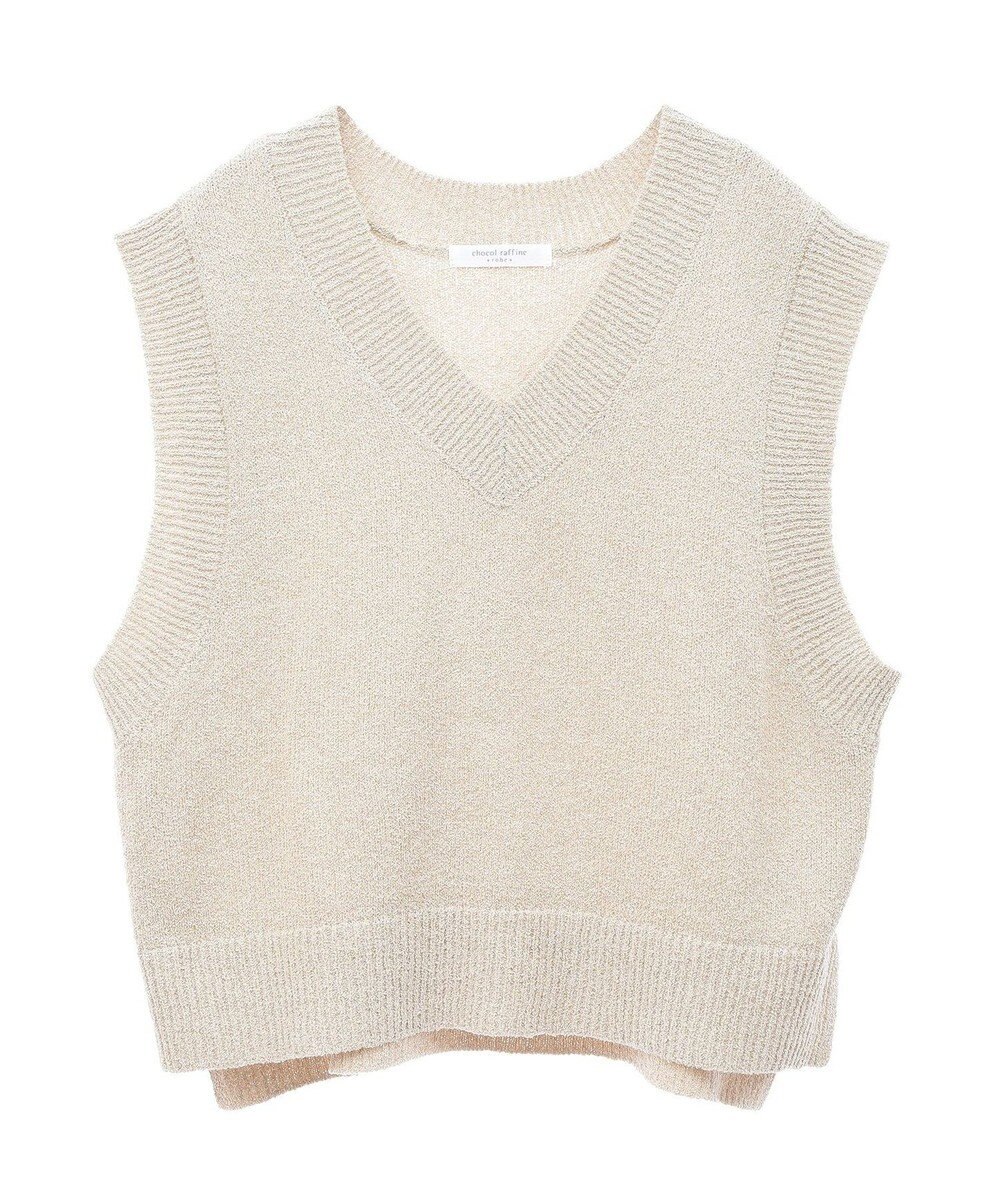 Green Parks ショートラメニットベスト 