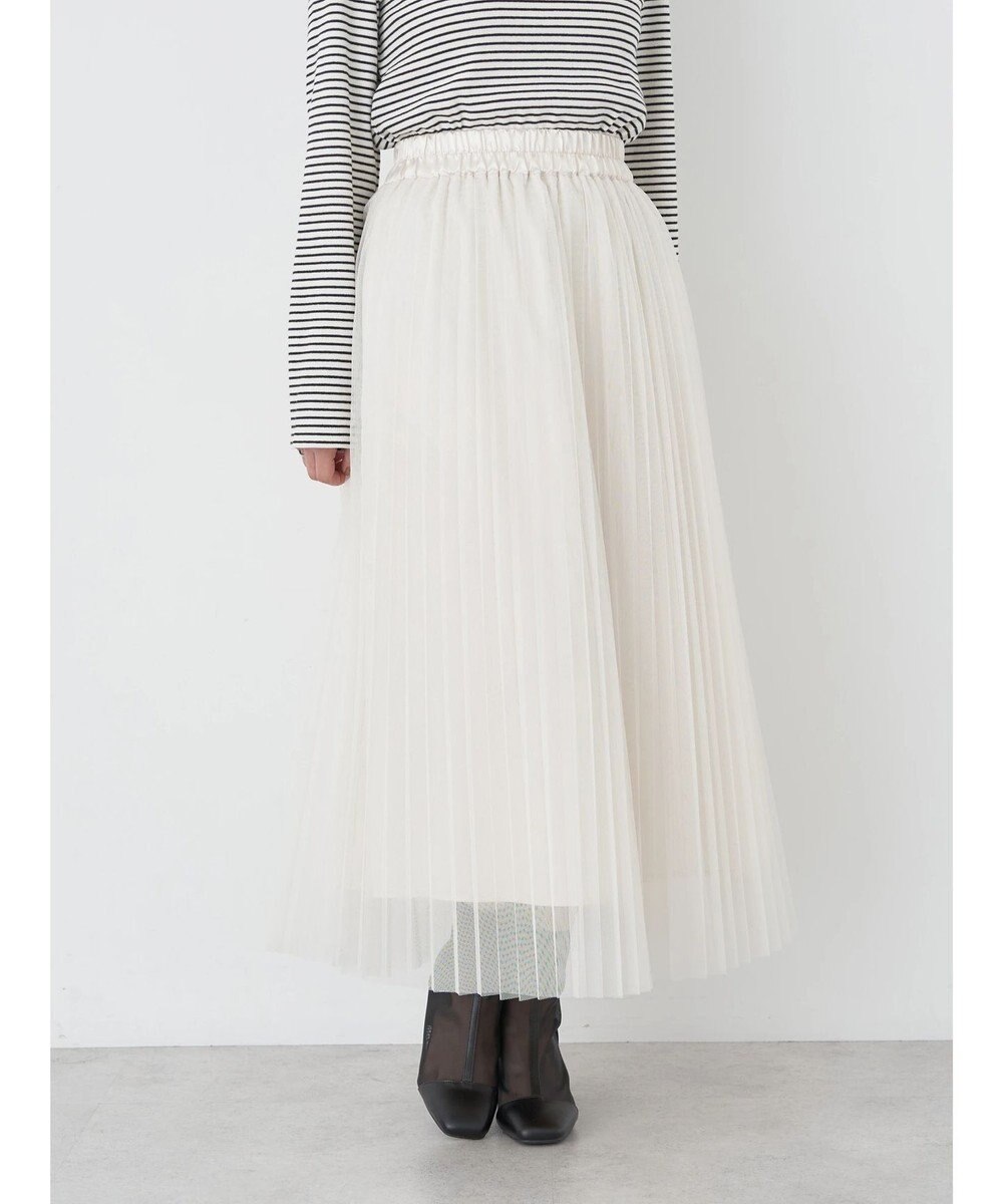 earth music&ecology チュールプリーツスカート 