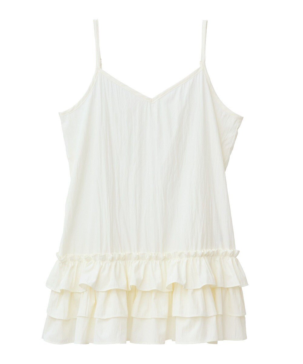 earth music&ecology 裾フリルキャミワンピース 