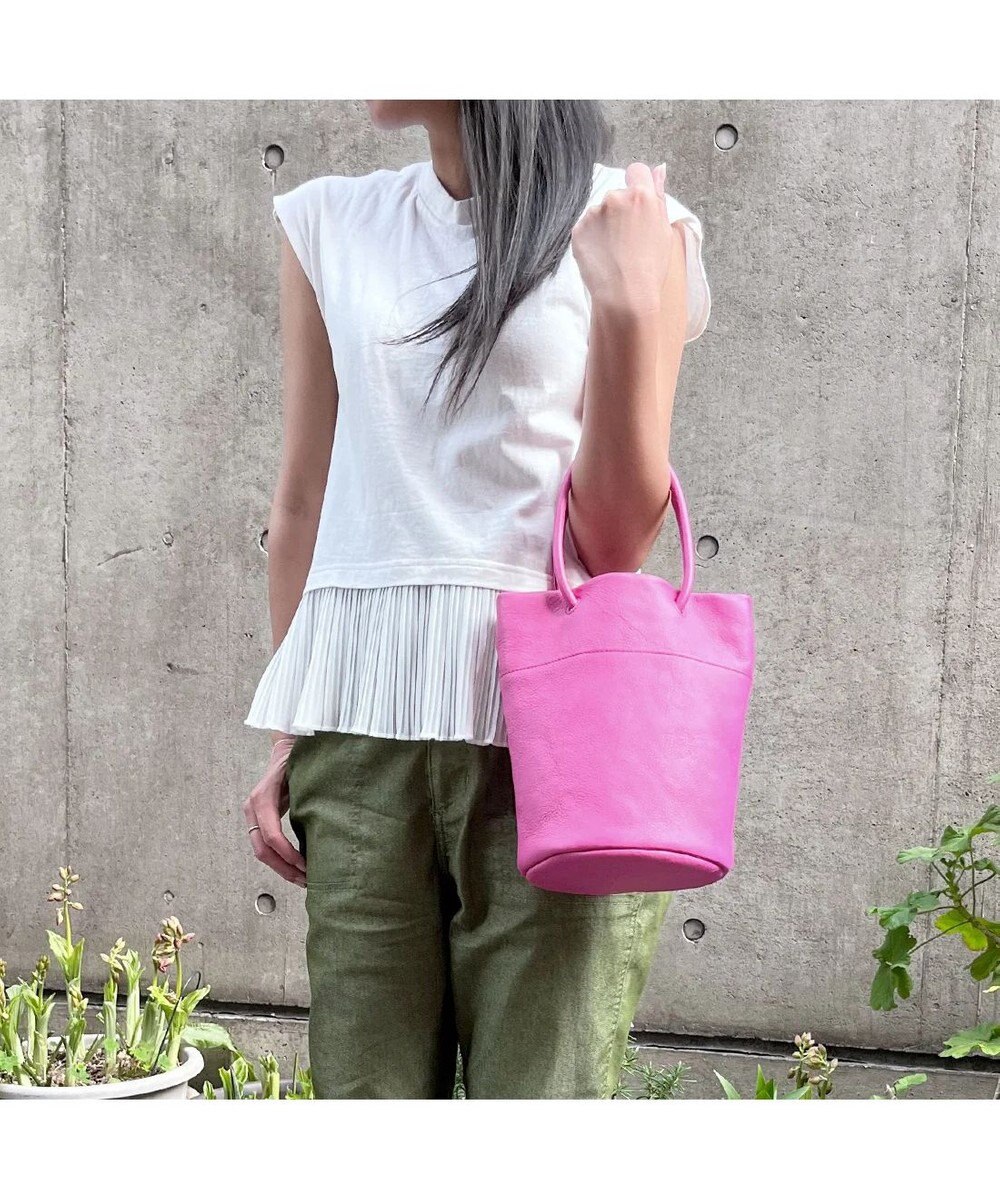 UNBILLION 【テレビ ドラマ着用アイテム】ペルケ perche / 姫路レザー丸手ハンドル2wayバケツバッグ 