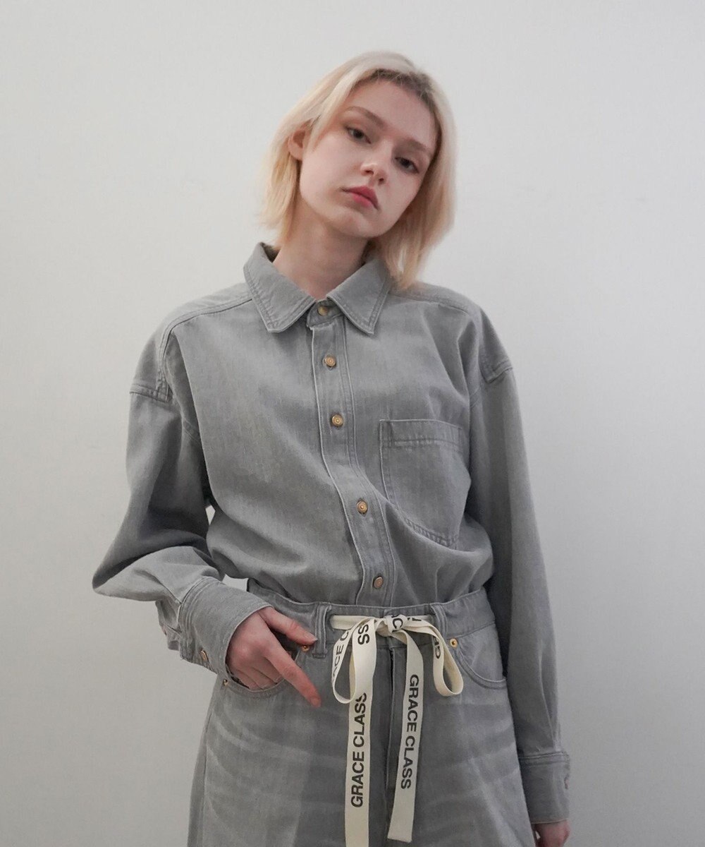GRACE CONTINENTAL 10ozムラ糸デニムシャツ 