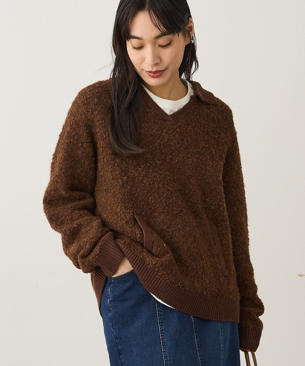 CRAFT STANDARD BOUTIQUE 配色Vネックニットプルオーバー 