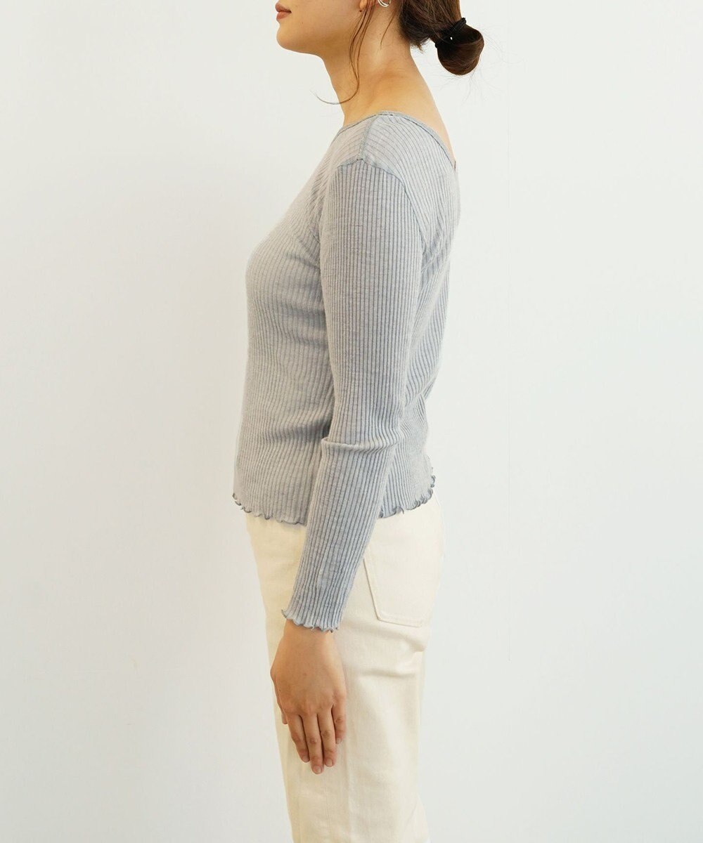 TOQUE 〈大草直子さんアドバイザー〉ベビーアルパカ×シルク ２WAYリブトップス 