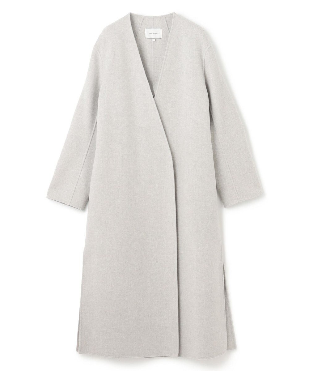 BEIGE， 【Oggi 2月号掲載】GRASSE / ストール付きリバーロングコート 
