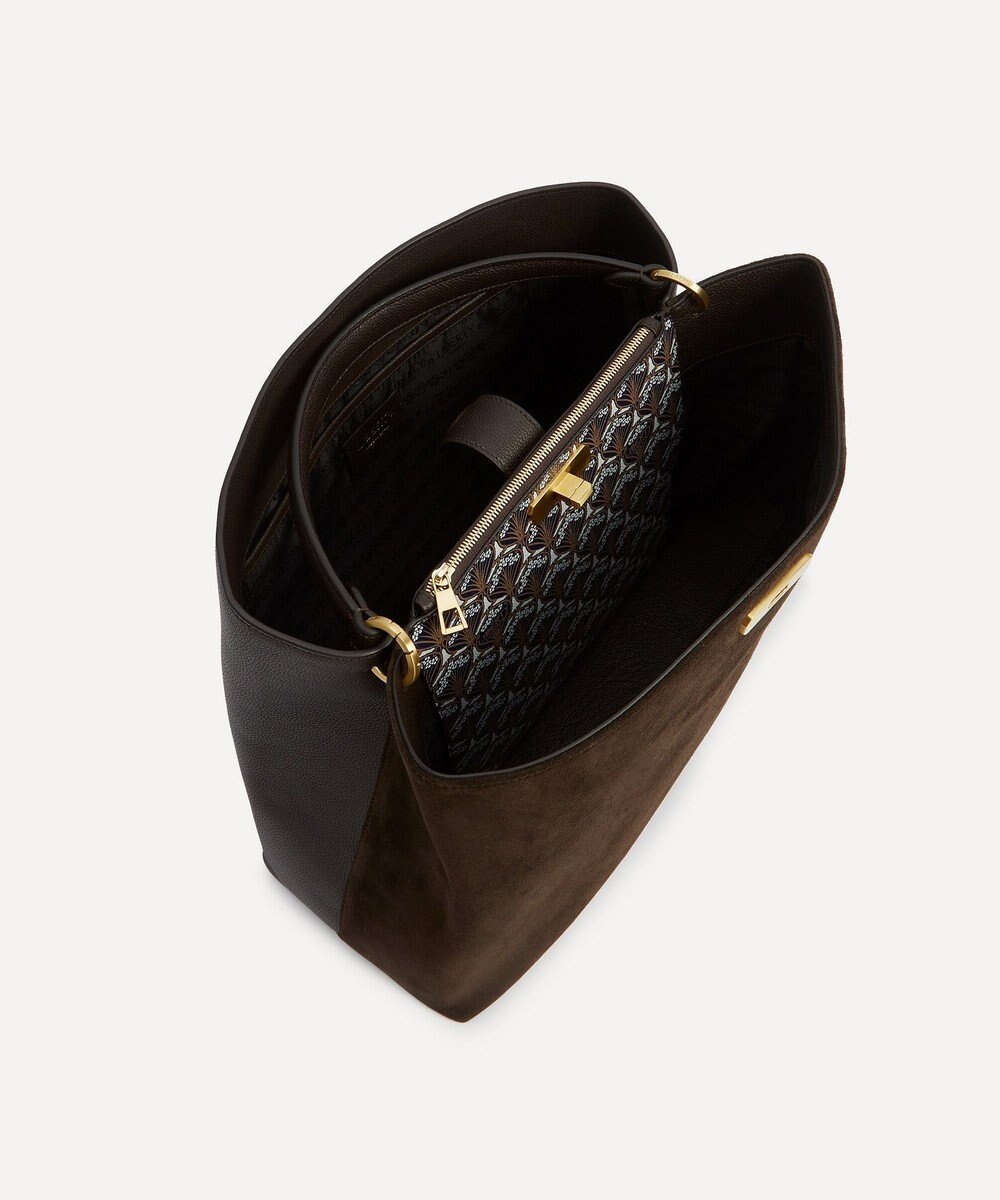 LIBERTY. バーリントン スエード トップハンドル バッグ 